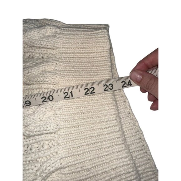 VTG American Eagle Fisherman Crewneck Sweater Knit Chunky Cable Ivory Men Large - Picture 7 of 7